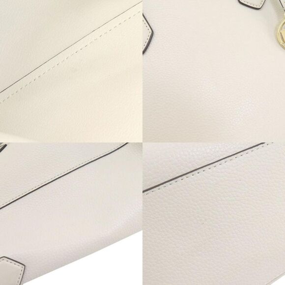 Michael Kors Kimberly White Leather Tote Bag (Pre-Owned) - Picture 10 of 11